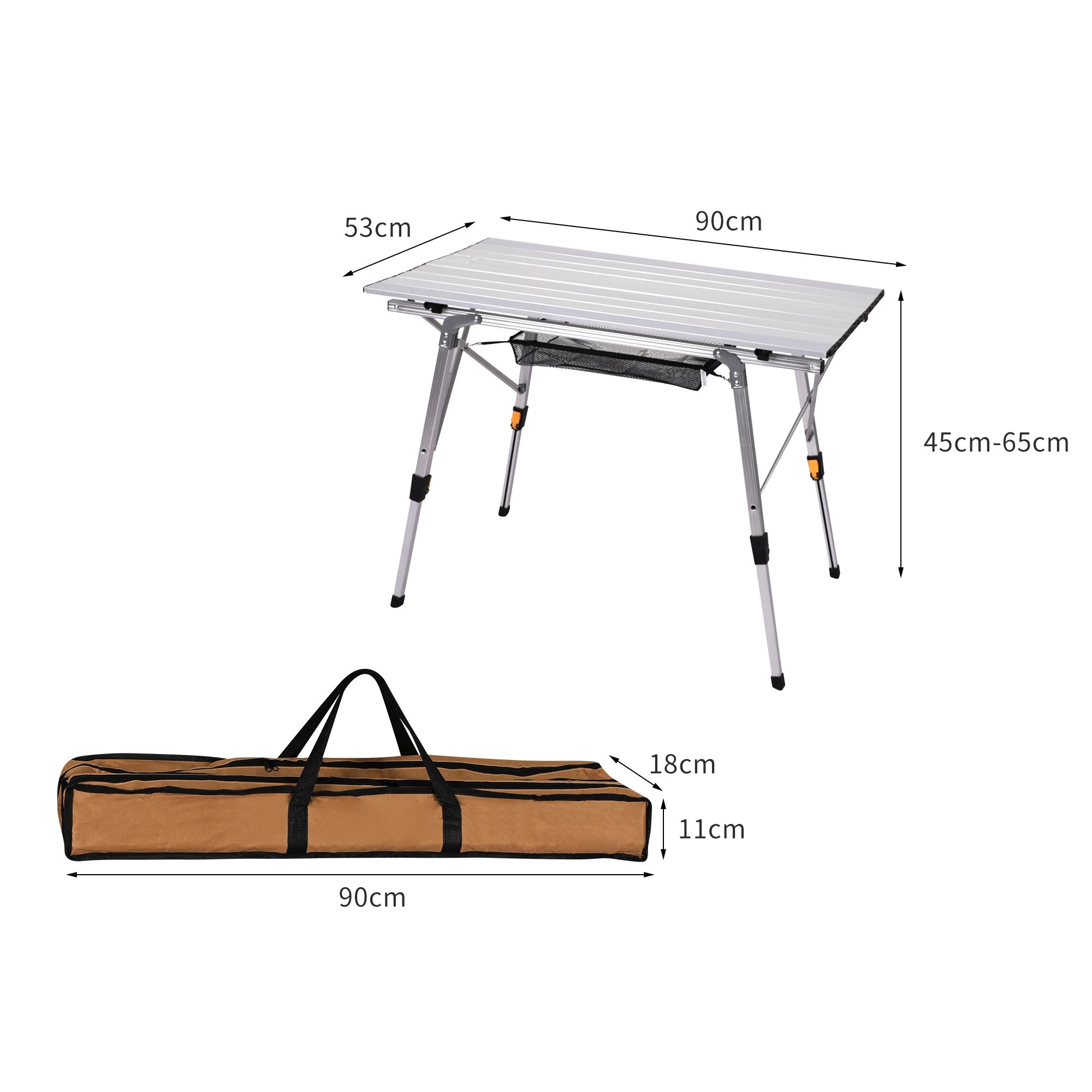 3 Levede Camping Table Roll Up Folding Portable Aluminium Outdoor BBQ Desk Picnic - White, 3 of 6