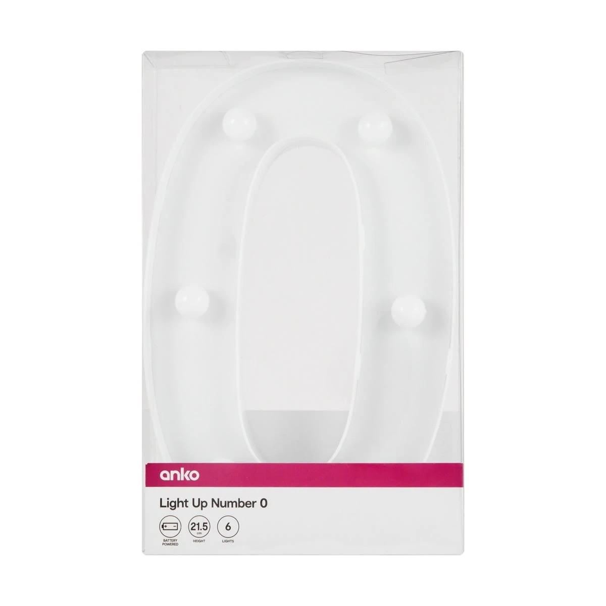 4 Light Up Number - 0, 4 of 5