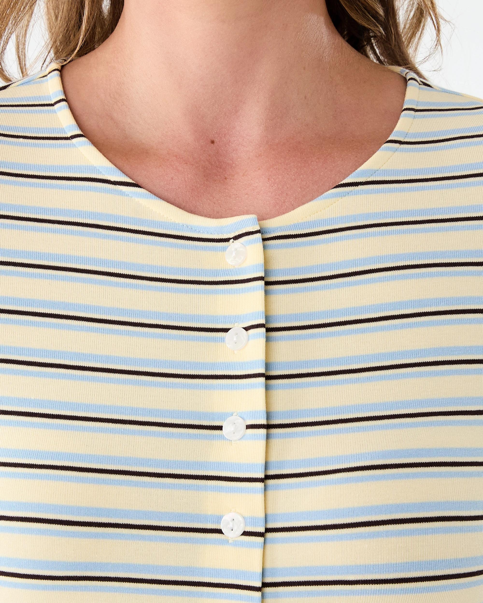 5 Long Sleeve Stripe Cardigan Ylwstripe, 5 of 7