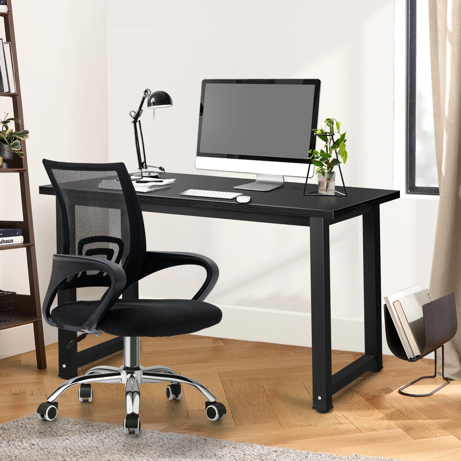 2 Oikiture Home Office Desk And Chair Set Computer Desk Mesh Office Chair
 - Multi, 2 of 10