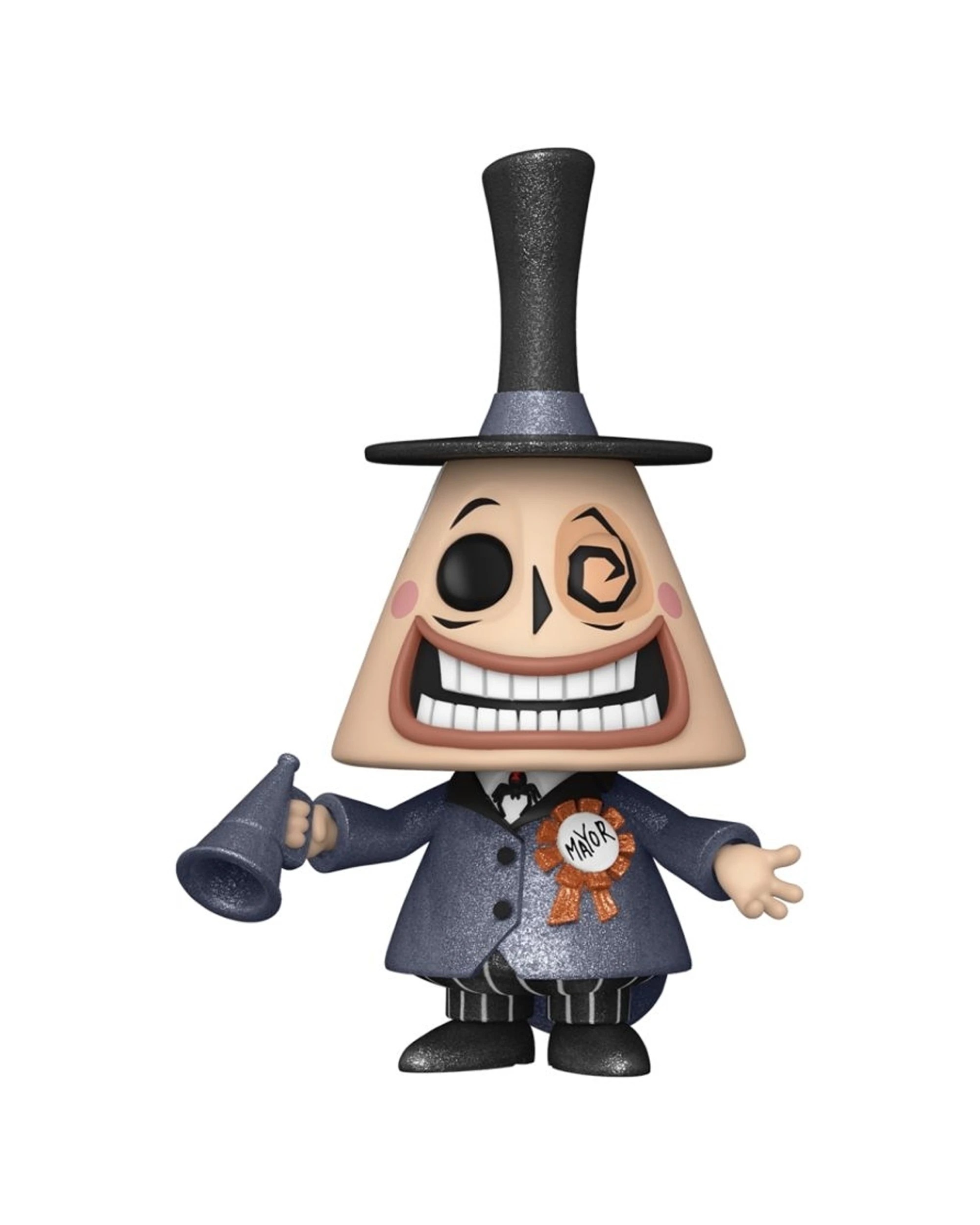 1 POP Mayor With Megaphone Nightmare Before Christmas Chase Variant Vinyl Figure - Black, 1 of 3
