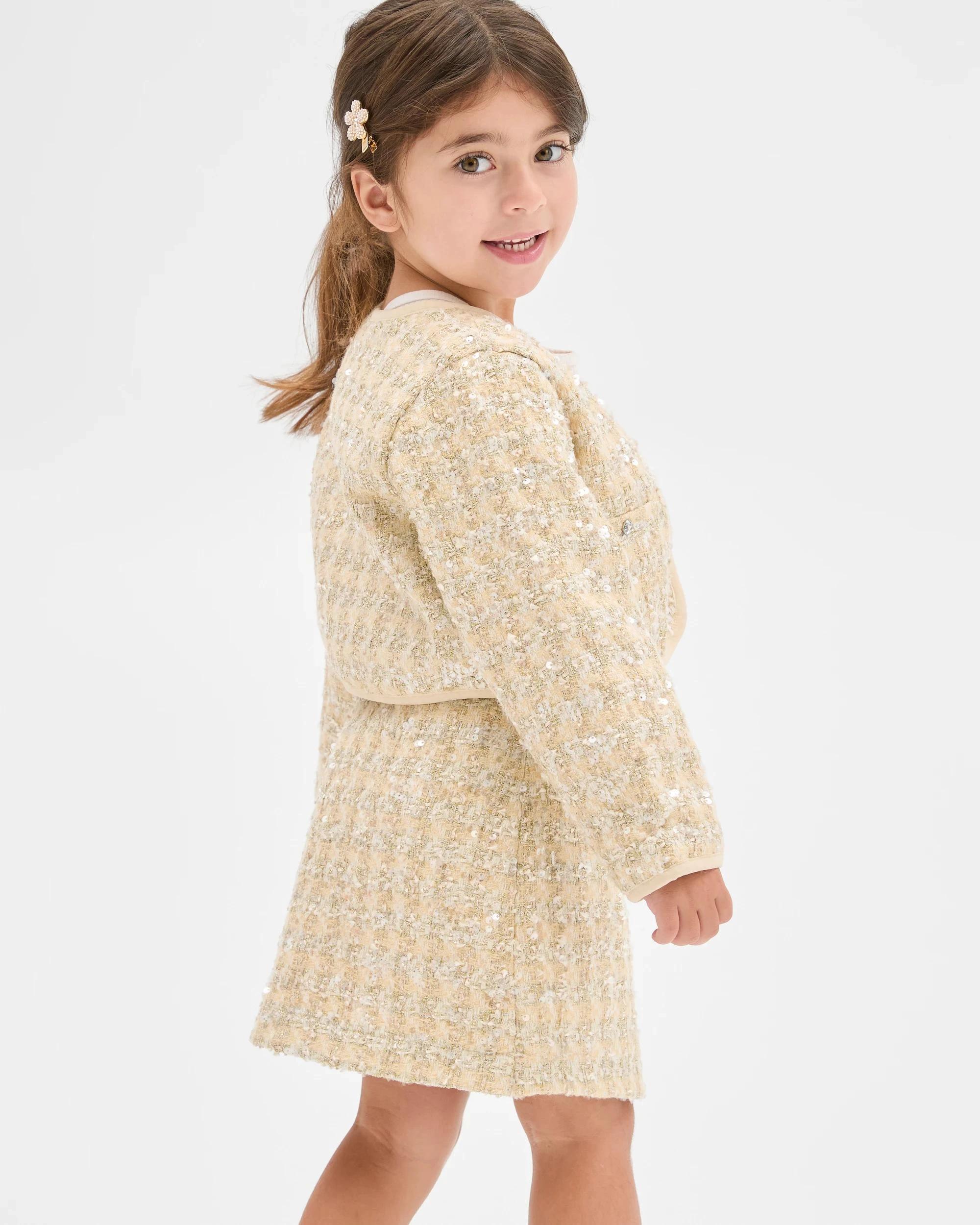 2 Target Kids Sequin Tweed Skirt CREAM, 2 of 6