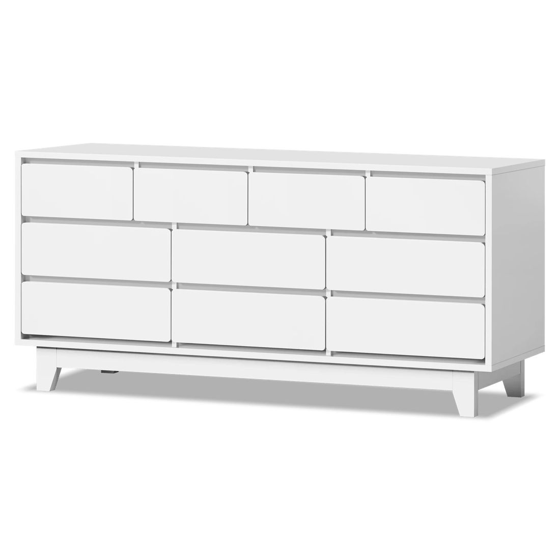 1 Alfordson 10 Chest of Drawers Minimalist Storage Cabinet Dresser - White, 1 of 10