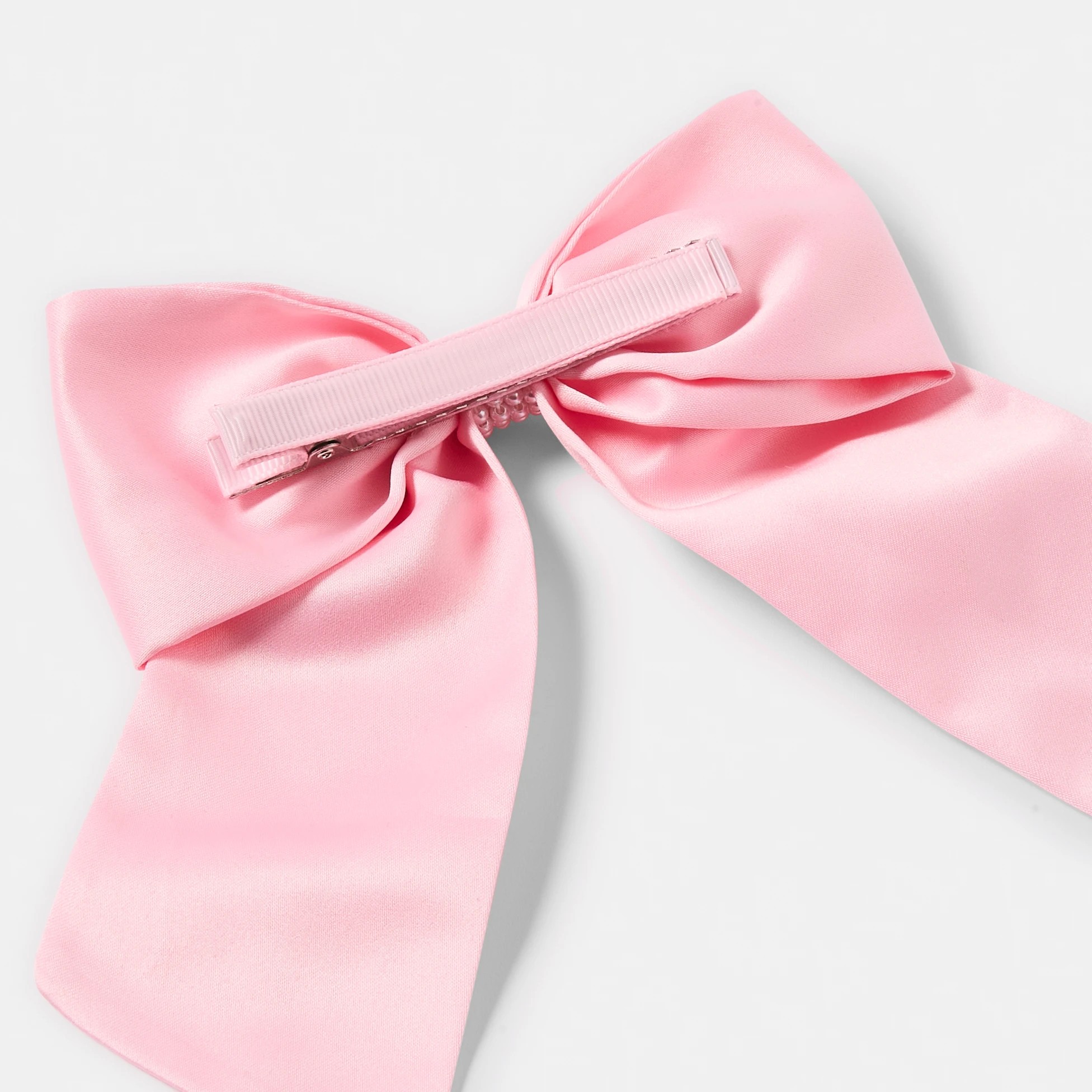 3 Pink Satin Bow Hair Clip, 3 of 5