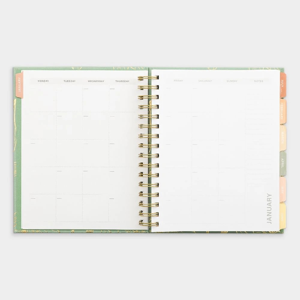 5 Otto 18 Month Undated Planner Gold Flowers, 5 of 8