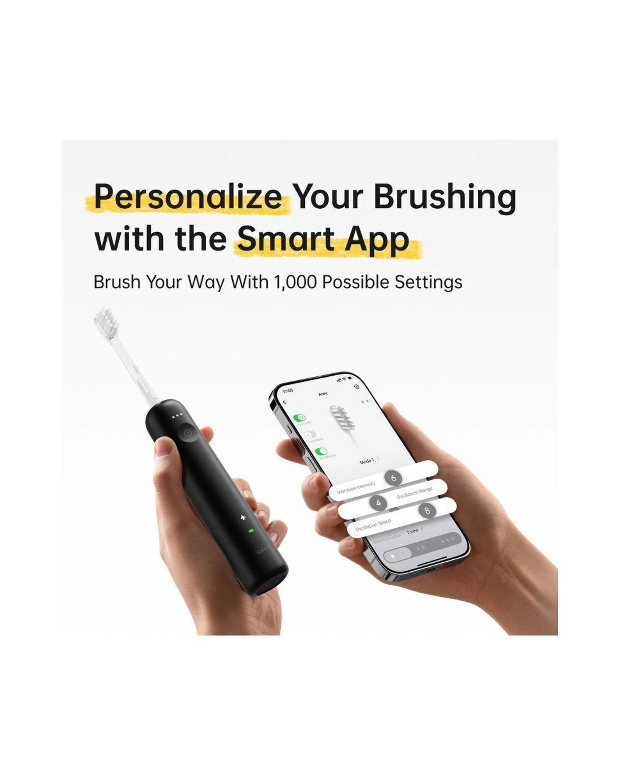 6 Laifen Wave SE Electric Toothbrush with Soft and Clean Brush Heads and Travel Bag Black, 6 of 8