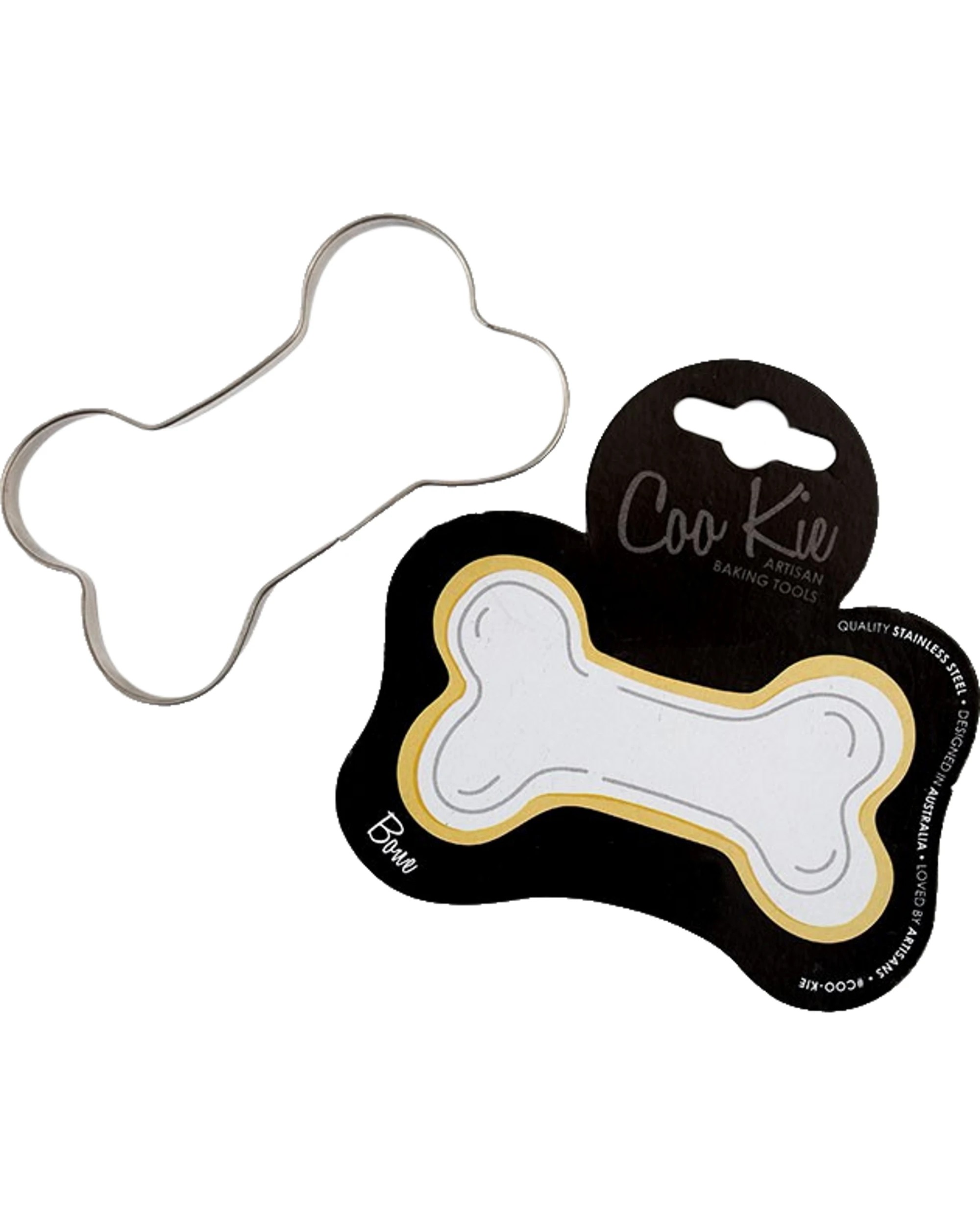 1 Coo Kie Bone Cookie Cutter - Silver, 1 of 1
