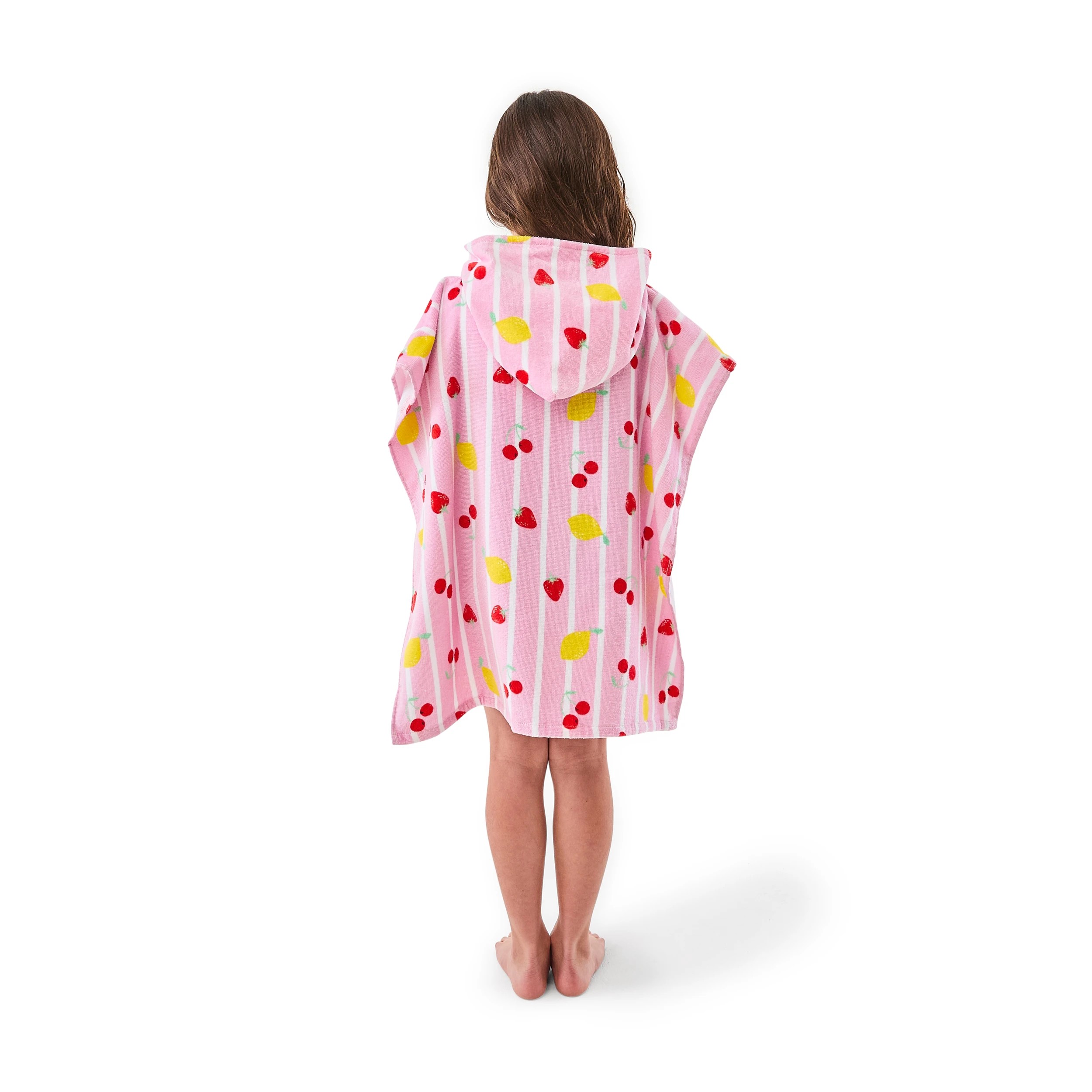 3 Kids Hooded Cotton Beach Towel - Fruits, 3 of 10
