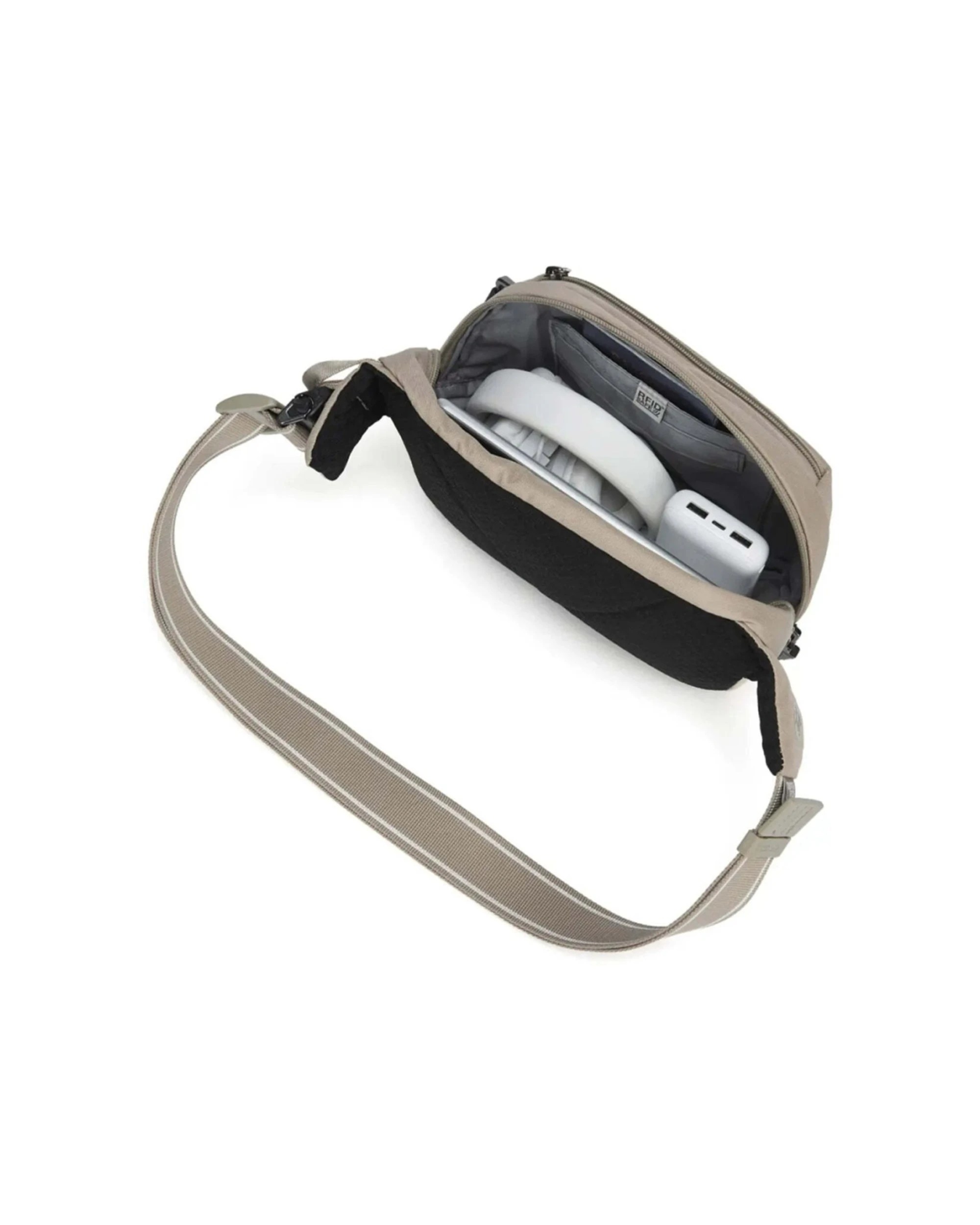 2 Pacsafe V Anti-Theft RFID Slashguard Secure Travel Hip Pack Compact Carry - Brown, 2 of 7