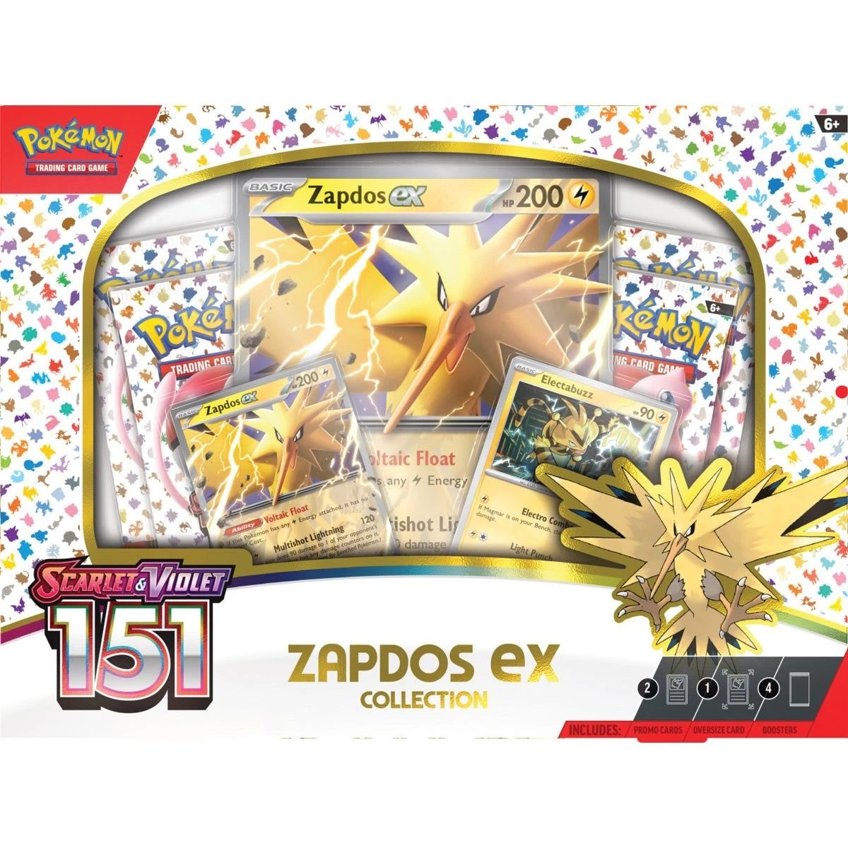 2 Pokemon Trading Card Game: Scarlet and Violet 151 Zapdos Ex Collection, 2 of 2
