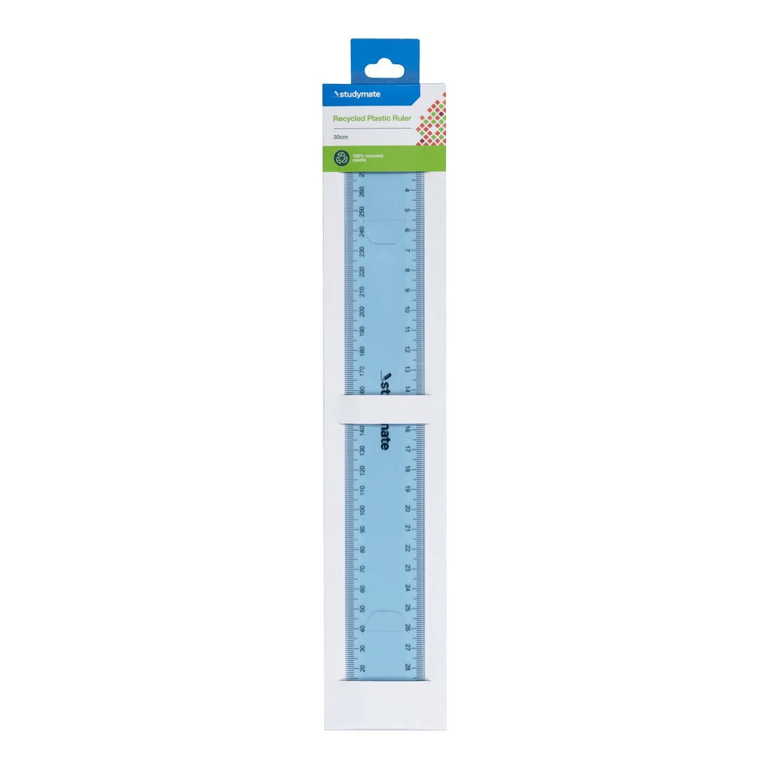 2 Studymate Ruler 30cm Fluoro Blue, 2 of 2