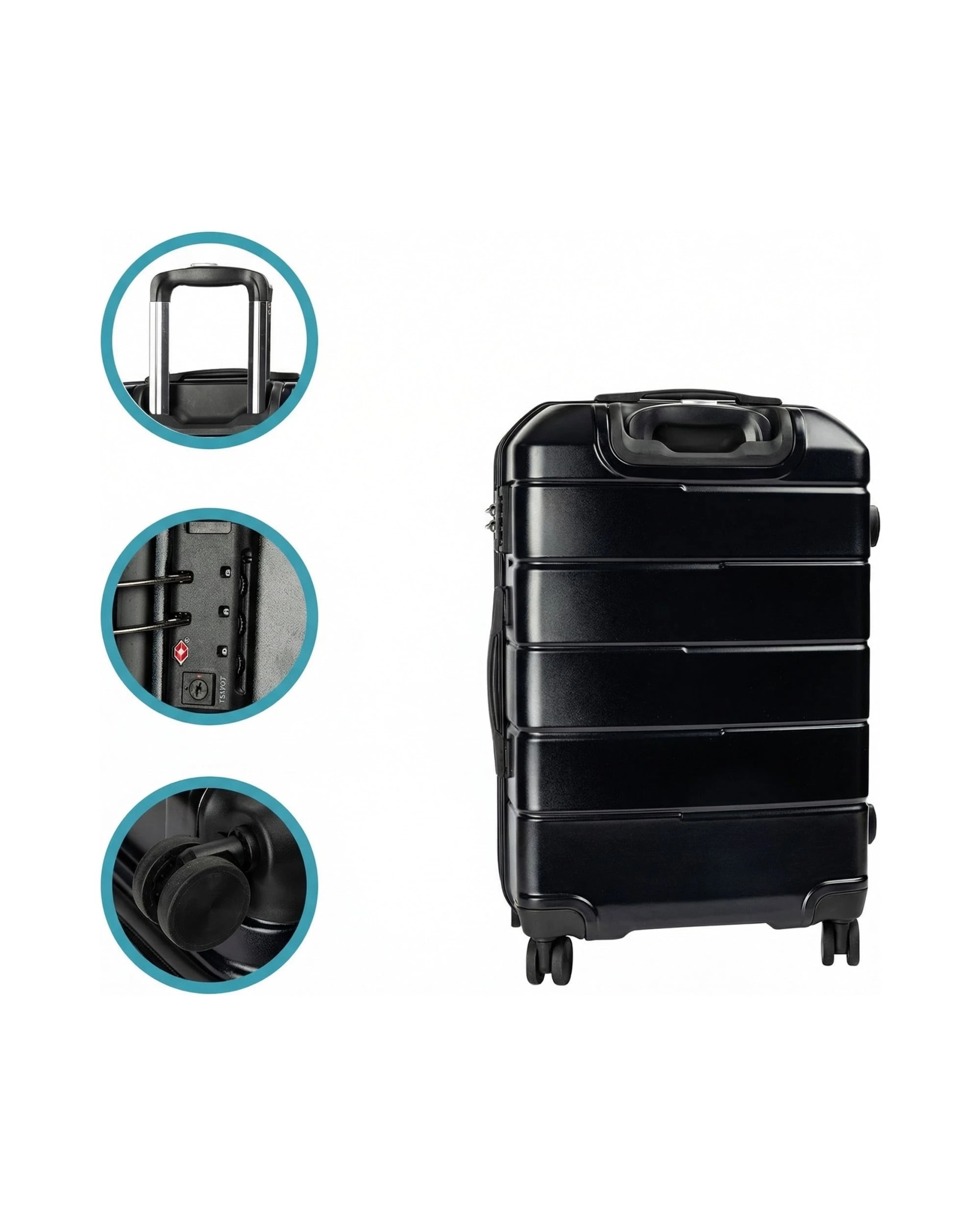 2 Olympus Artemis 28in Hard Shell Suitcase ABS+PC Jet - Black, 2 of 8