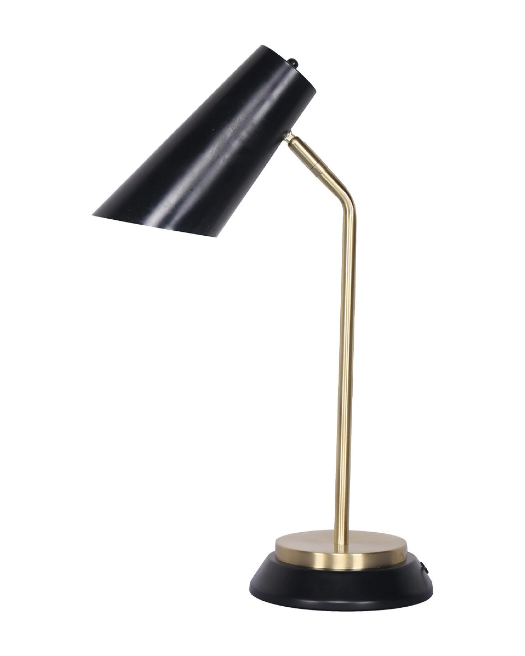 1 Sarantino Black-Brass Desk Task Table Lamp, 1 of 10