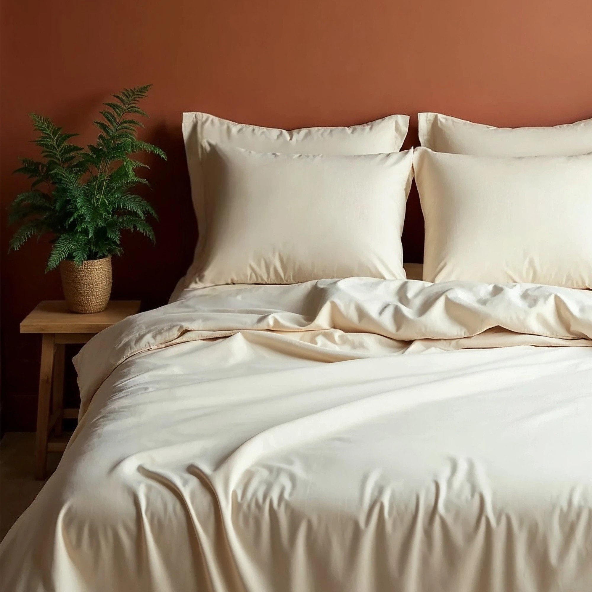 7 Royal Comfort 1000TC Bamboo Blend Sheet Pillowcase Set Ultra Soft - Double Bed - Beige, 7 of 7