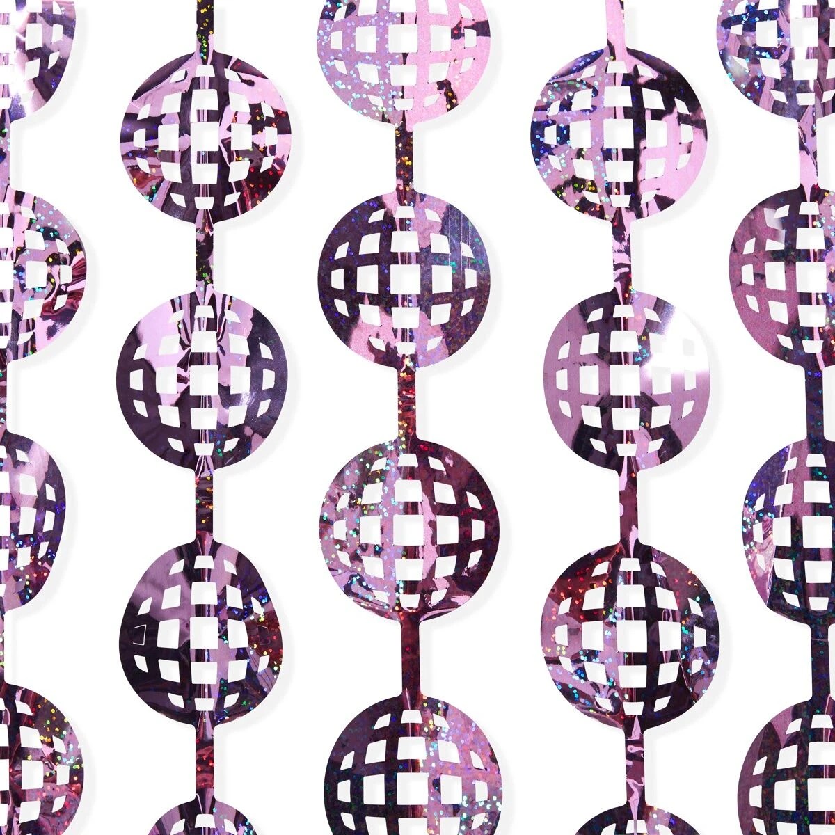 4 Pink Disco Foil Curtain, 4 of 6