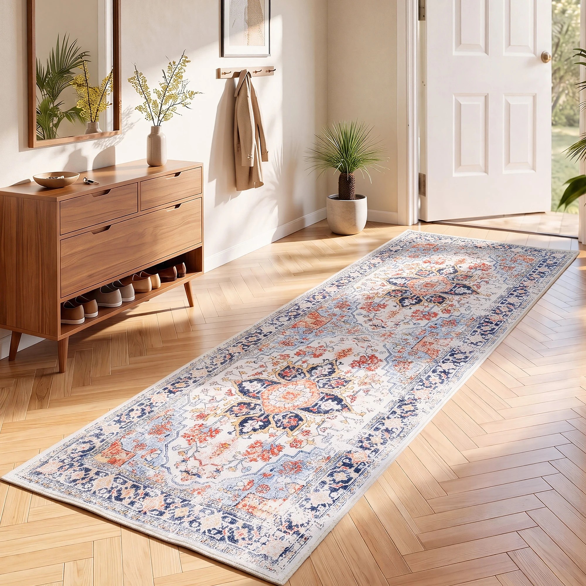 10 Artiss 80 x 180 cm Hallway Runner Rugs for Living Room 0.5cm Washable Non-Slip - Multi, 10 of 10