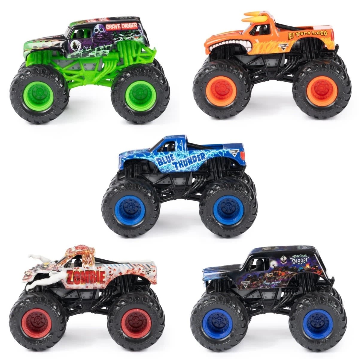 5 5 Pack Monster Jam Pit Party 1:64 Scale Truck Set, 5 of 10