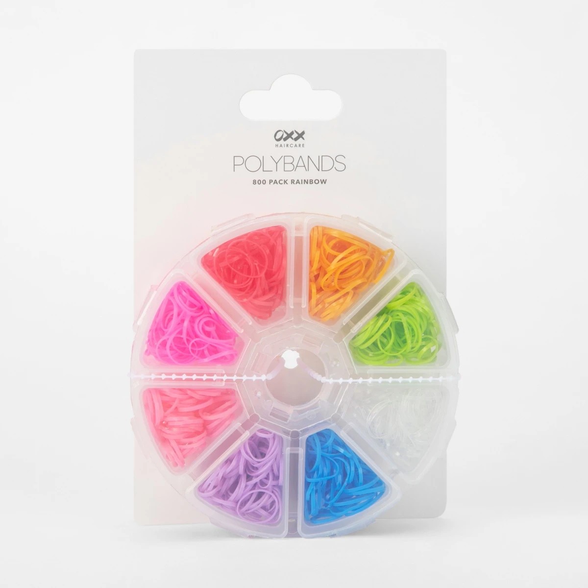 3 OXX Haircare 800 Pack Polybands - Rainbow, 3 of 3