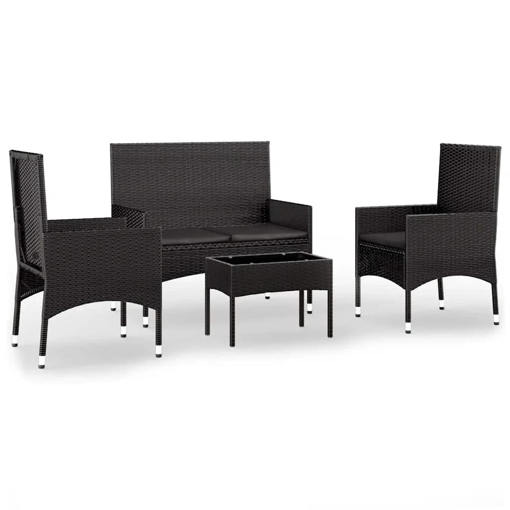 2 vidaXL garden lounge set Seats Many - Black, 2 of 9