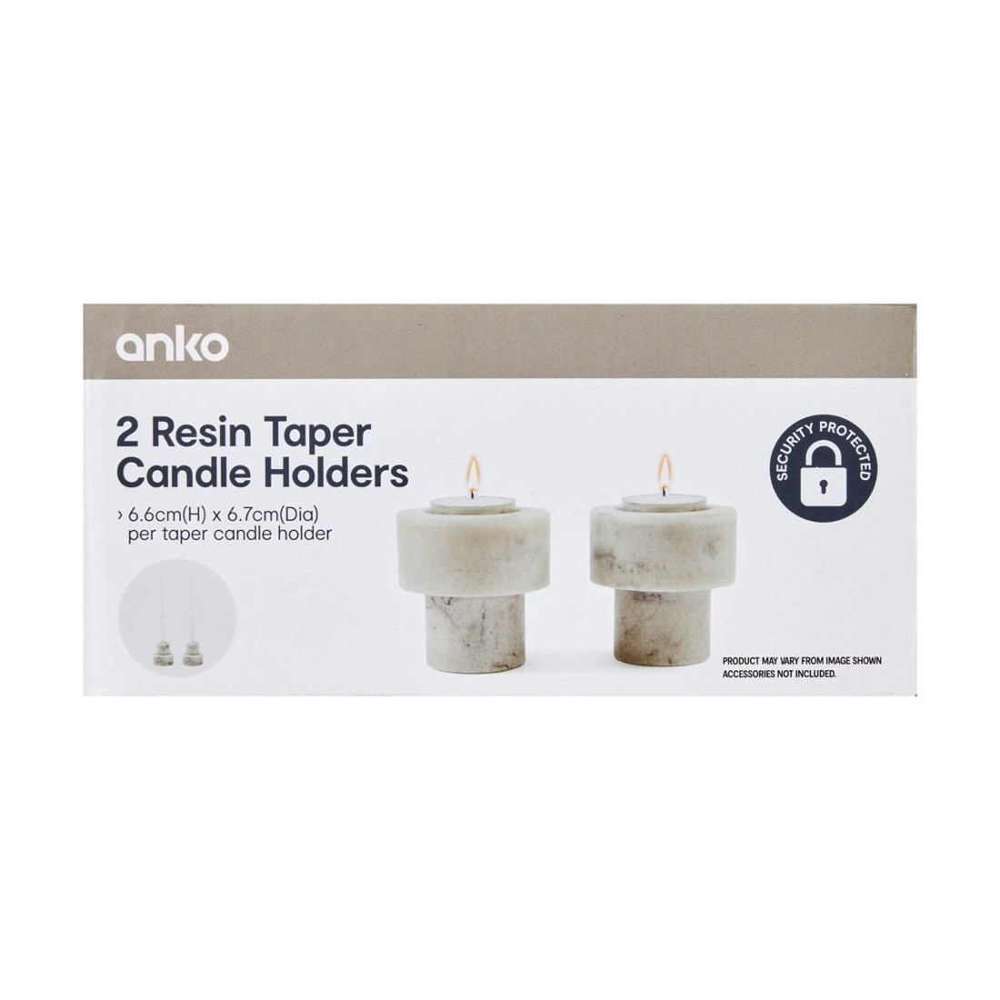 9 2 Pack Resin Taper Candle Holders, 9 of 9