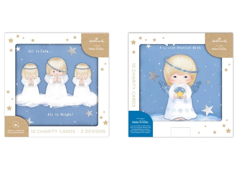 4 10 Pack Hallmark Boxed Charity Christmas Cards - Angels, 4 of 4