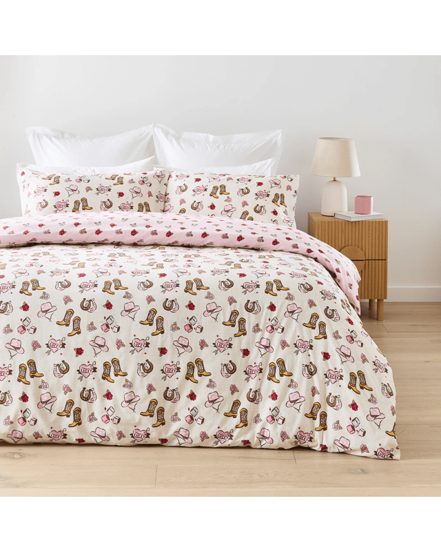 Rodeo Cotton Rich Reversible Quilt Cover Set - Queen
