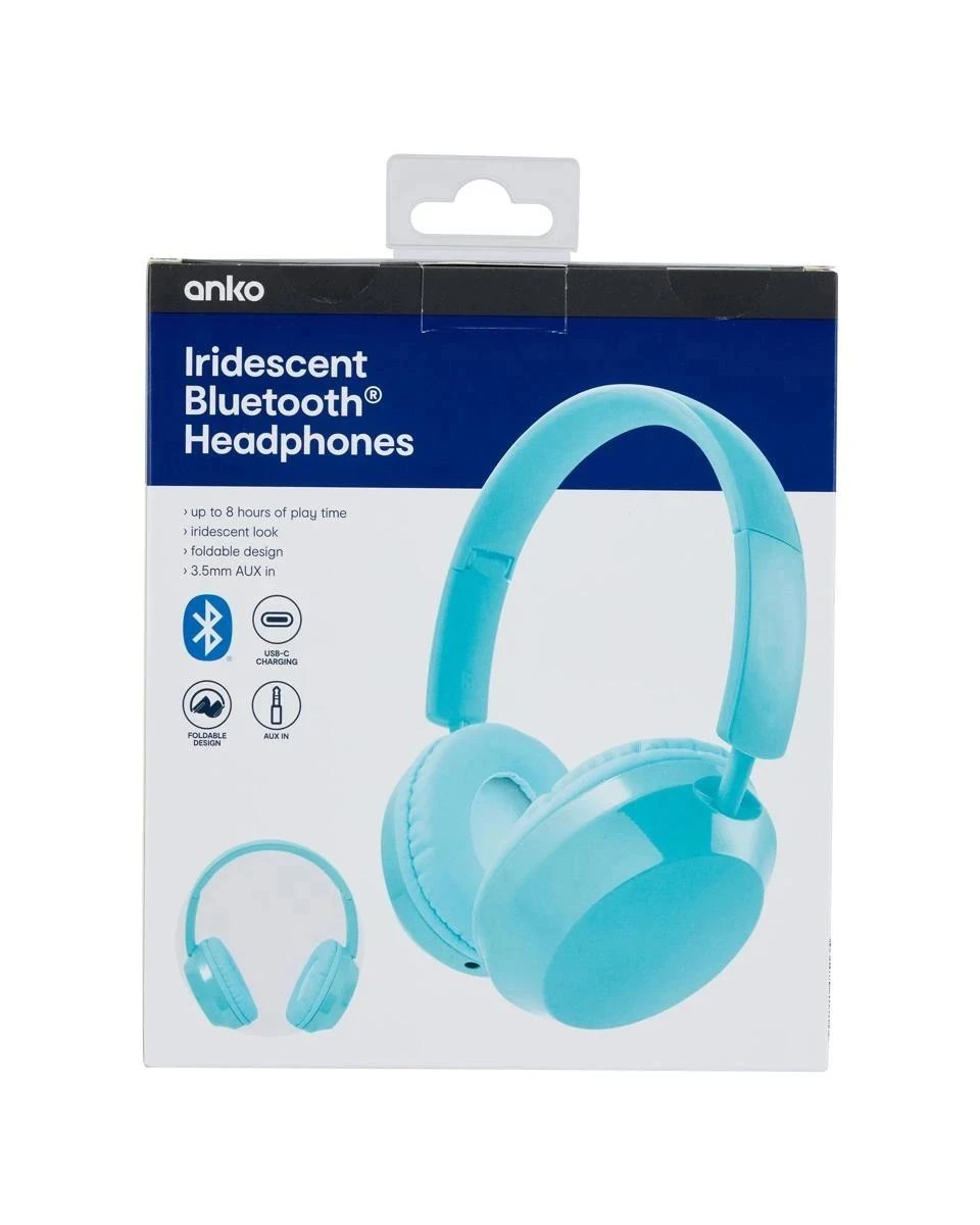 10 Iridescent Wireless Headphones - Blue, 10 of 10
