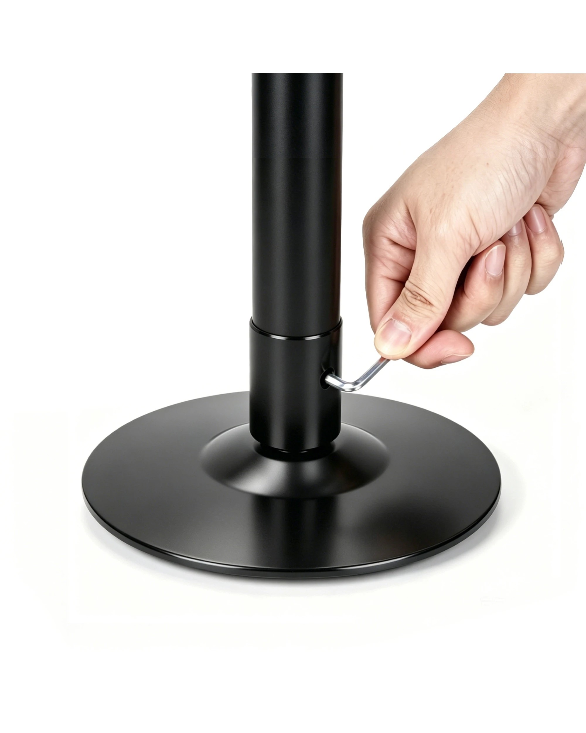 3 Advwin  Height Adjustable Spinning & Static Dancing Pole  for Home with Gloves, 200KG Load Capacity - Black, 3 of 7