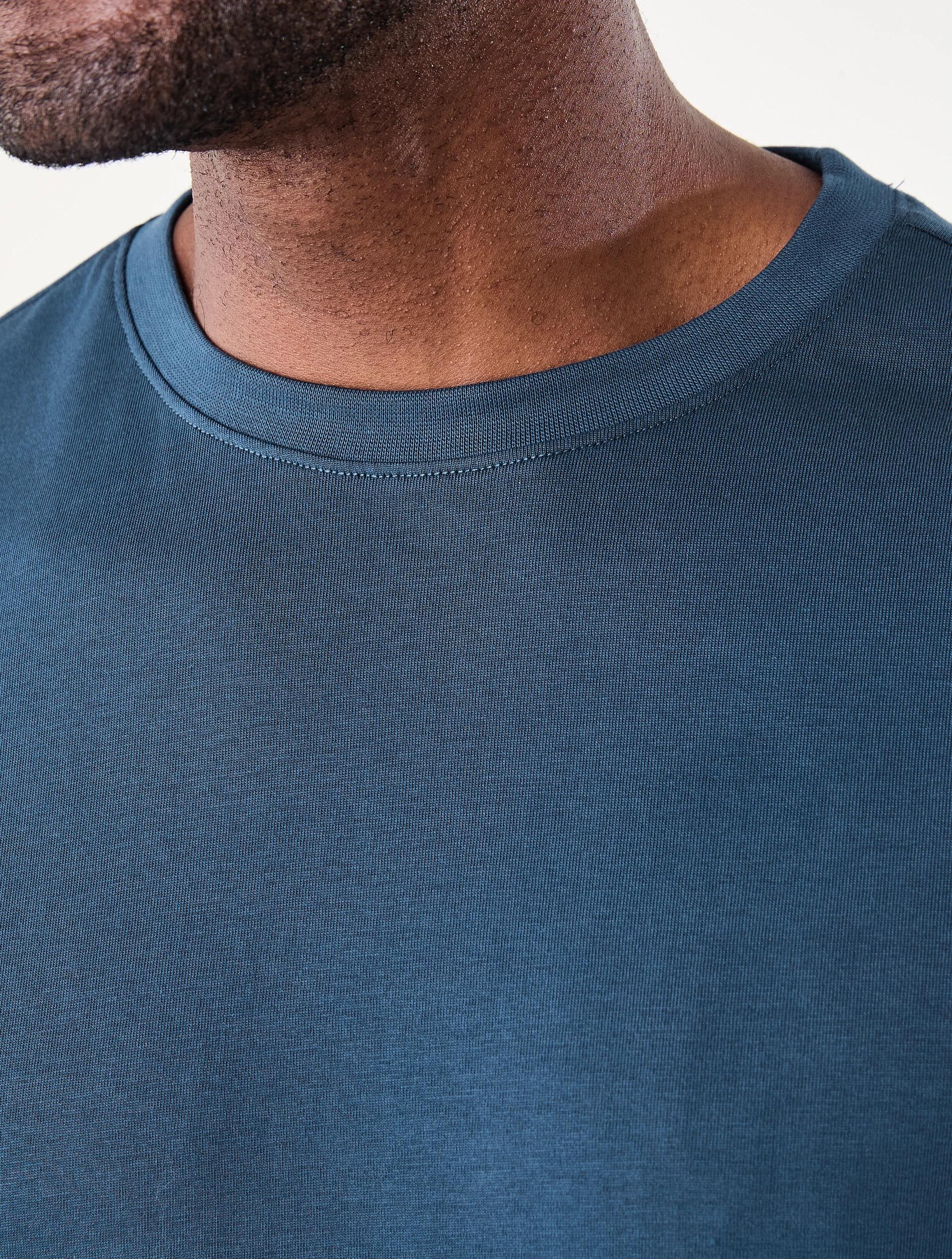 5 Australian Cotton Crew Neck T-shirt Insig Blue, 5 of 6