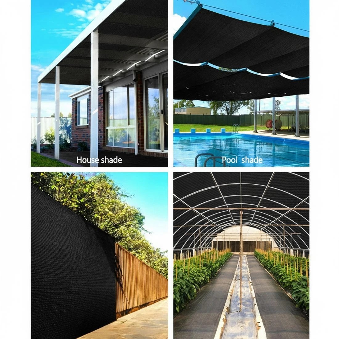4 Instahut 50% Shade Cloth 1.83x50m Shadecloth Sail Heavy Duty - Black, 4 of 7
