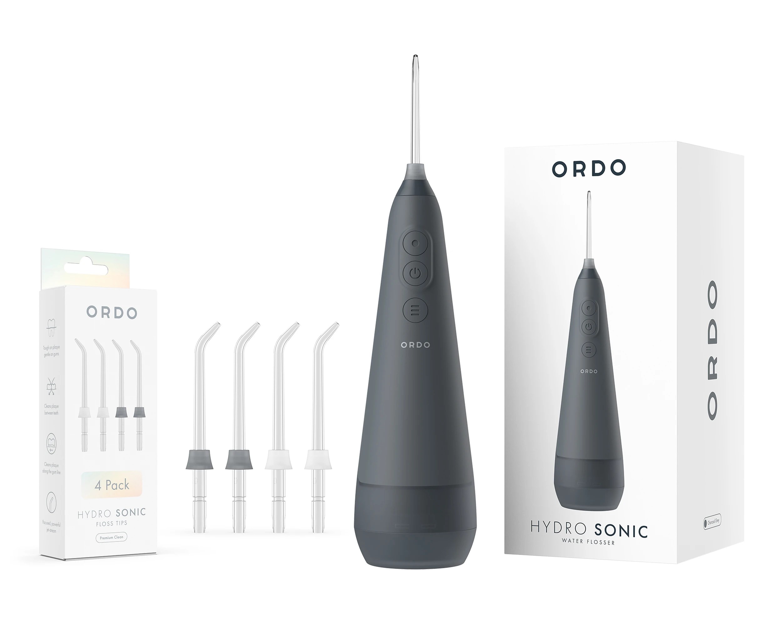 1 Ordo Hydro Sonic Water Flosser and 4 Pack Hydro Sonic Floss Tips, 1 of 10