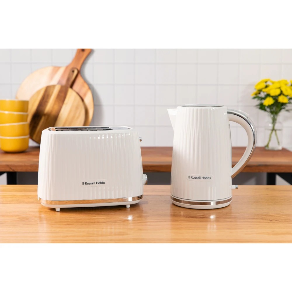 4 Russell Hobbs Eden 1.7 L Kettle & 2 Slice Toaster - White, 4 of 4