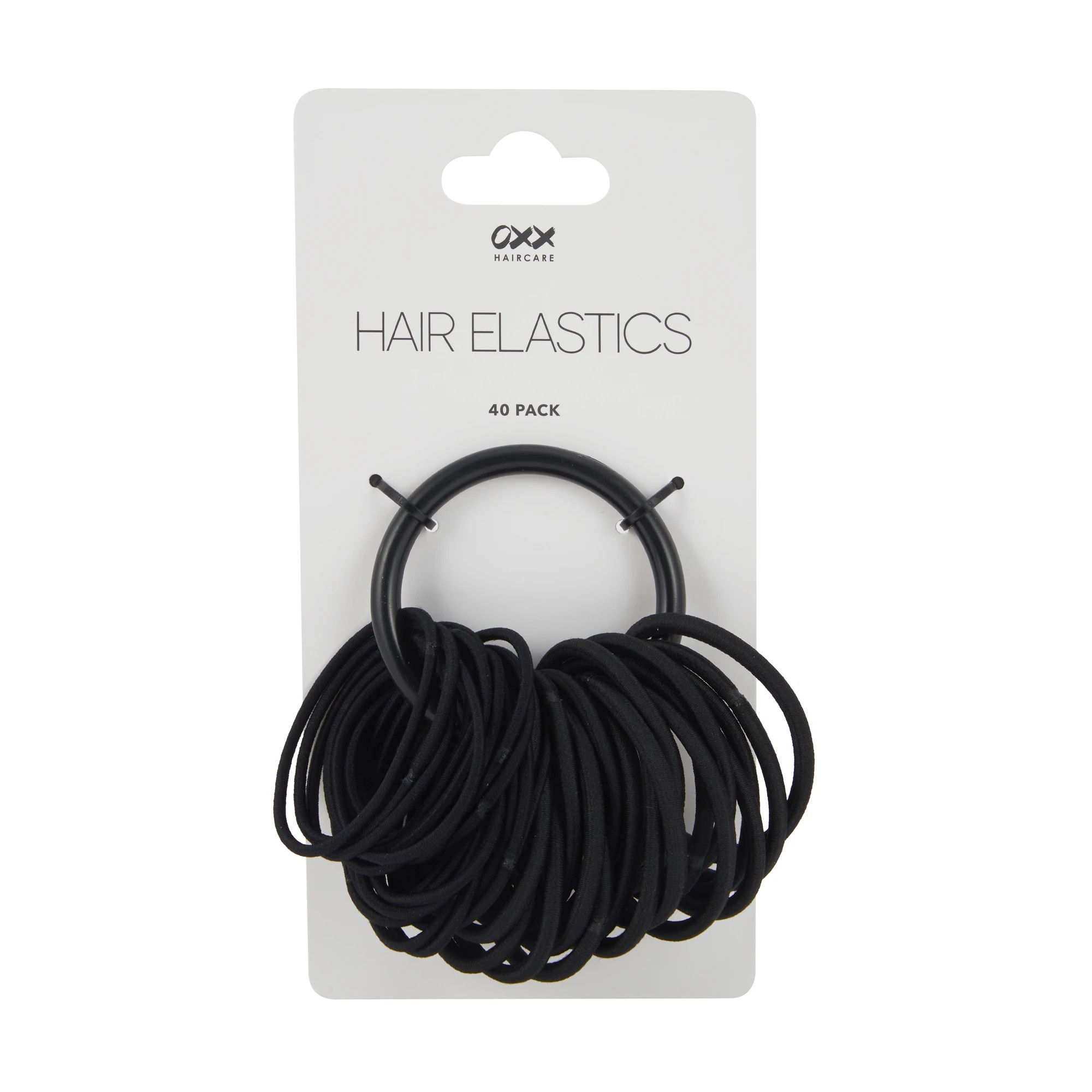 3 OXX Haircare 40 Pack Hair Elastics - Black, 3 of 3