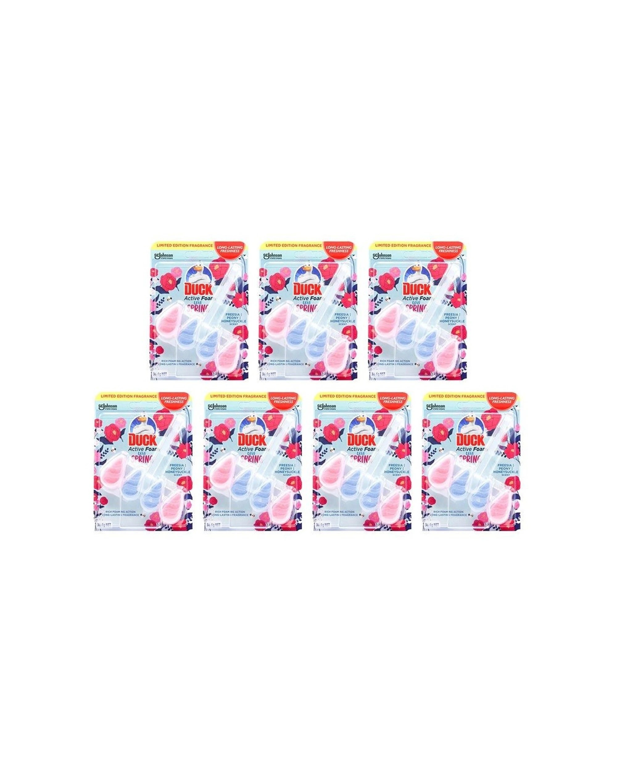 1 Duck 7pc Cage Active Foam Toilet Bowl Cleaners Love Spring Scent 38.6g - Assorted, 1 of 4