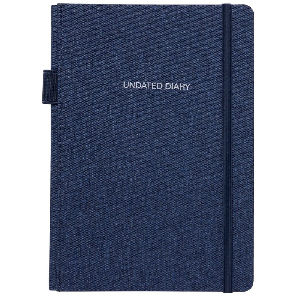 1 Otto A5 Recycled Week to View Undated Diary Navy, 1 of 6