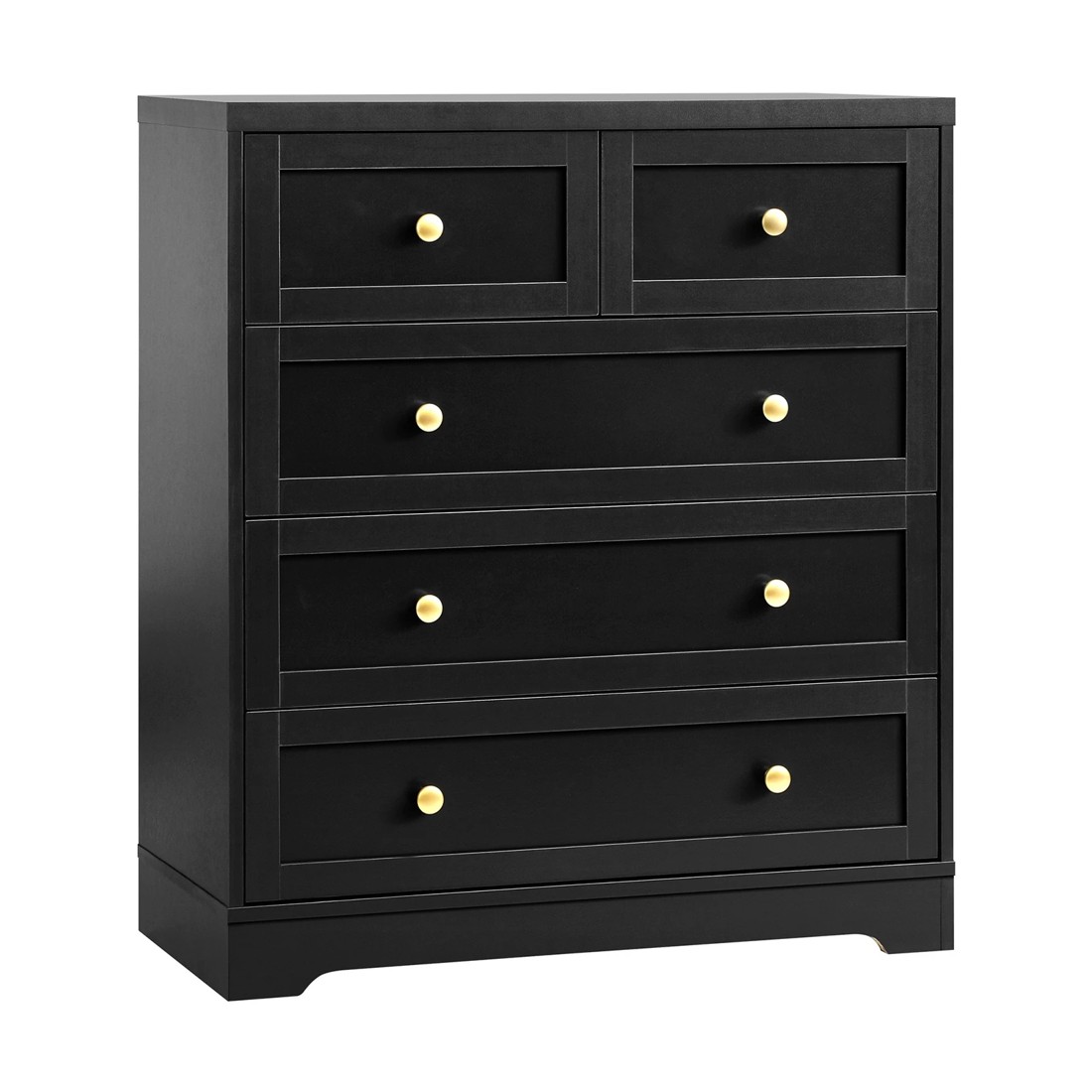7 Oikiture 5 Chest Of Drawers Tallboy Dresser Table Storage Cabinet
 - Black, 7 of 10