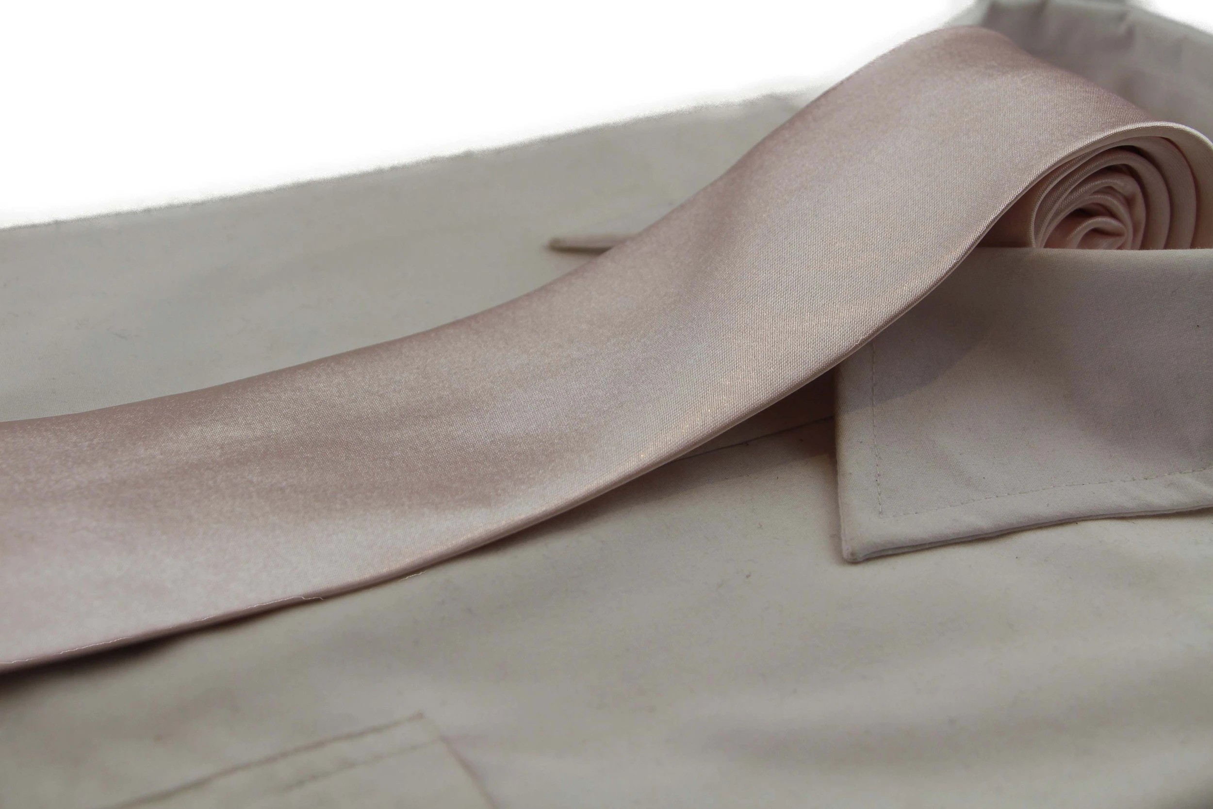 3 Zasel Mens Blush 8cm Plain Neck Tie - Pink, 3 of 3