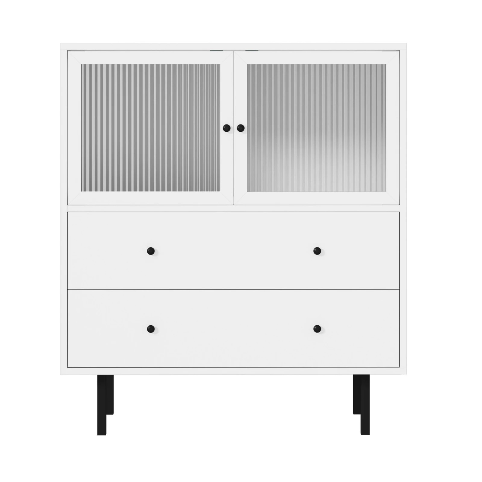 7 Oikiture 2x Sideboard Buffet Storage Cabinet - White, 7 of 9