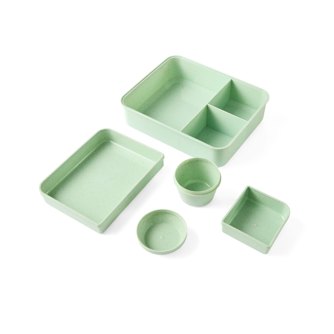 9 Sage Wheat Straw Bento Snack Box, 9 of 10