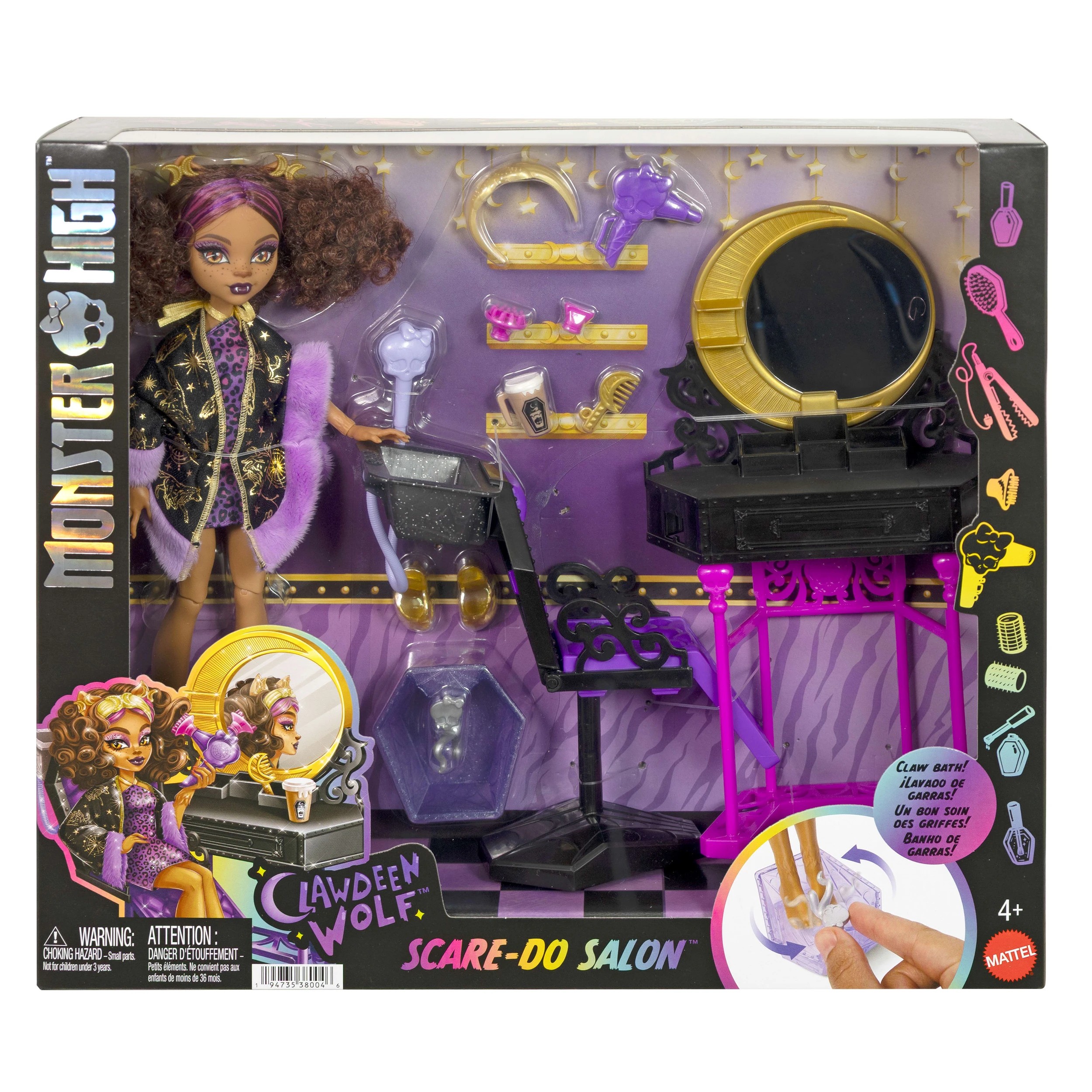 1 Monster High Clawdeen Wolf Doll and Scare-Do Salon Playset, 1 of 7