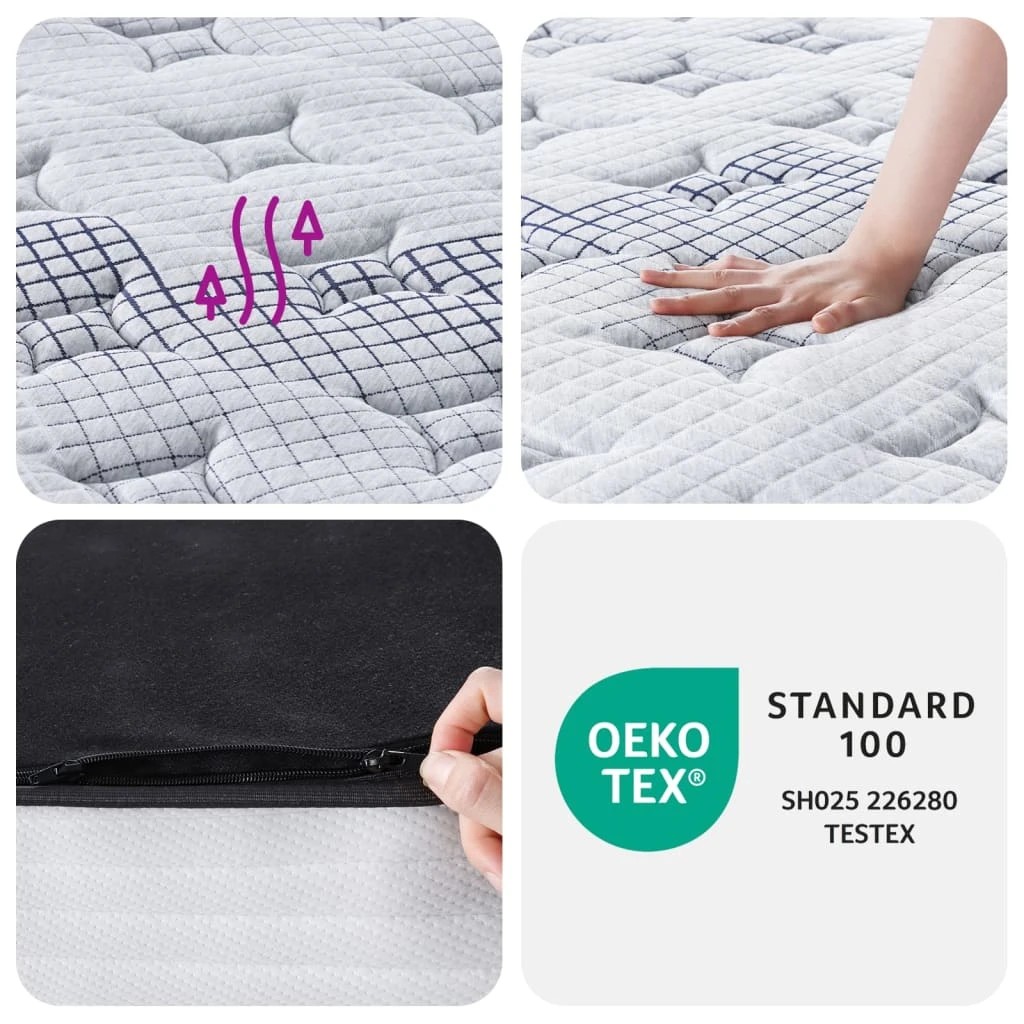 8 Vidaxl Mattress - Grey - Single Bed - Grey, 8 of 9