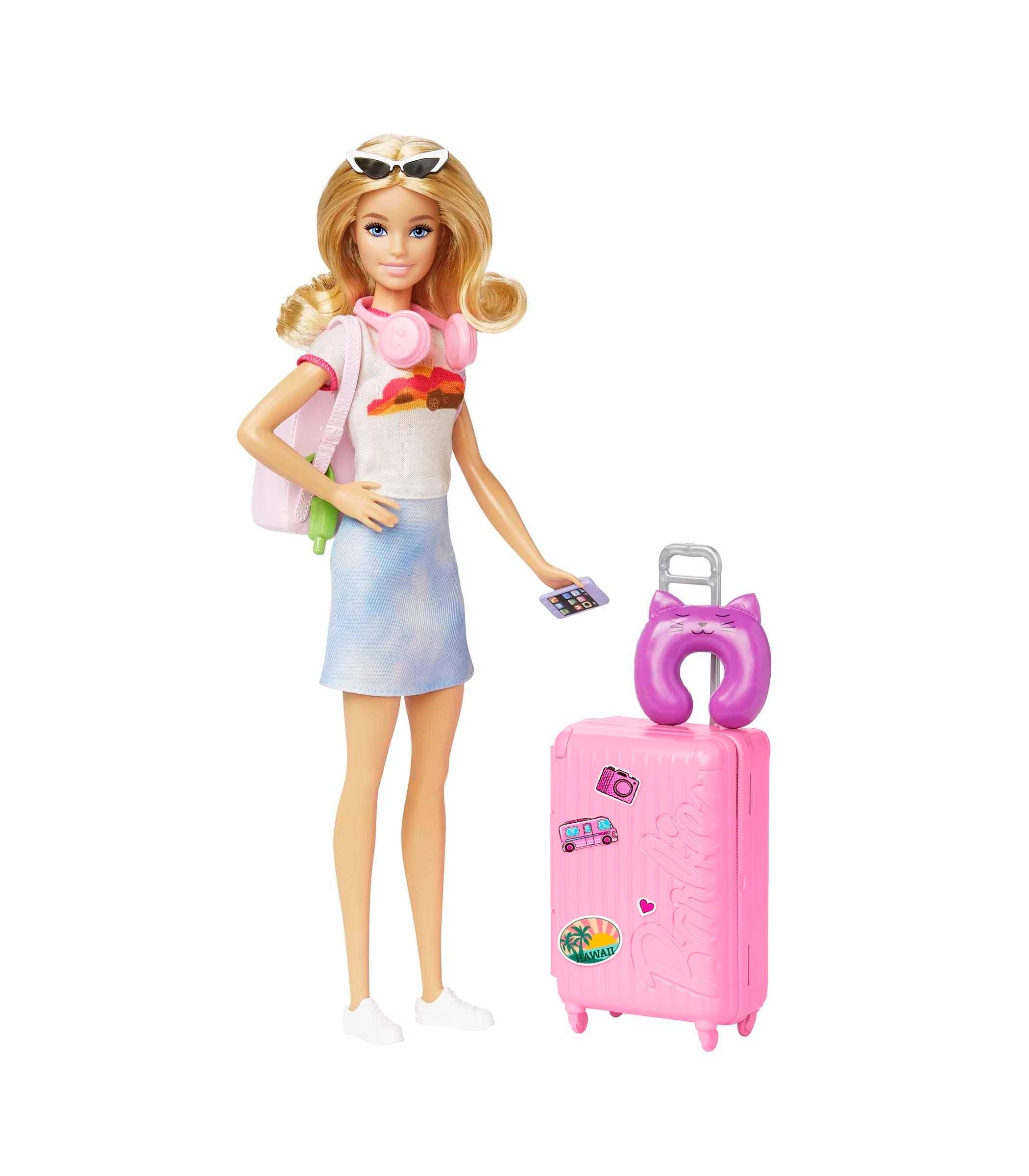2 Barbie Doll and Accessories - Malibu Travel Set with Puppy - Pink, 2 of 5