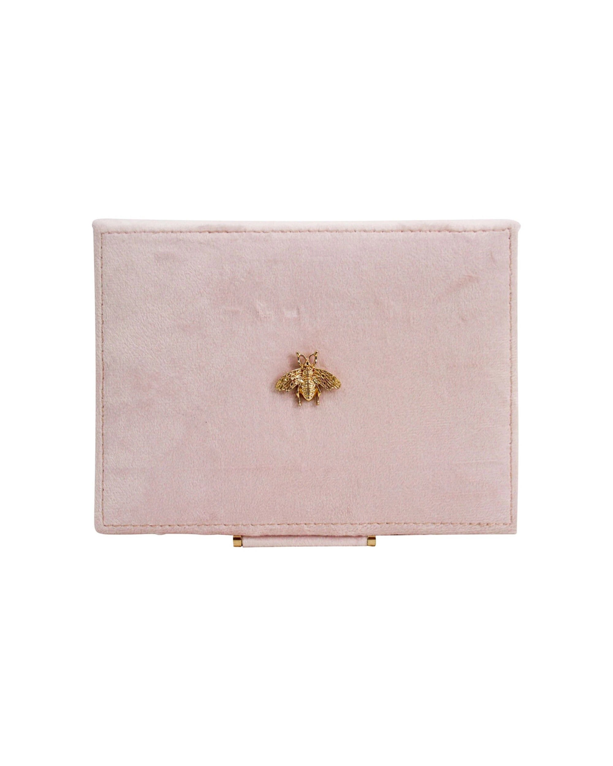 3 LVD Jewellery Storage Box Organiser 17.5x13.5cm Low Velvet Musk - Pink, 3 of 3