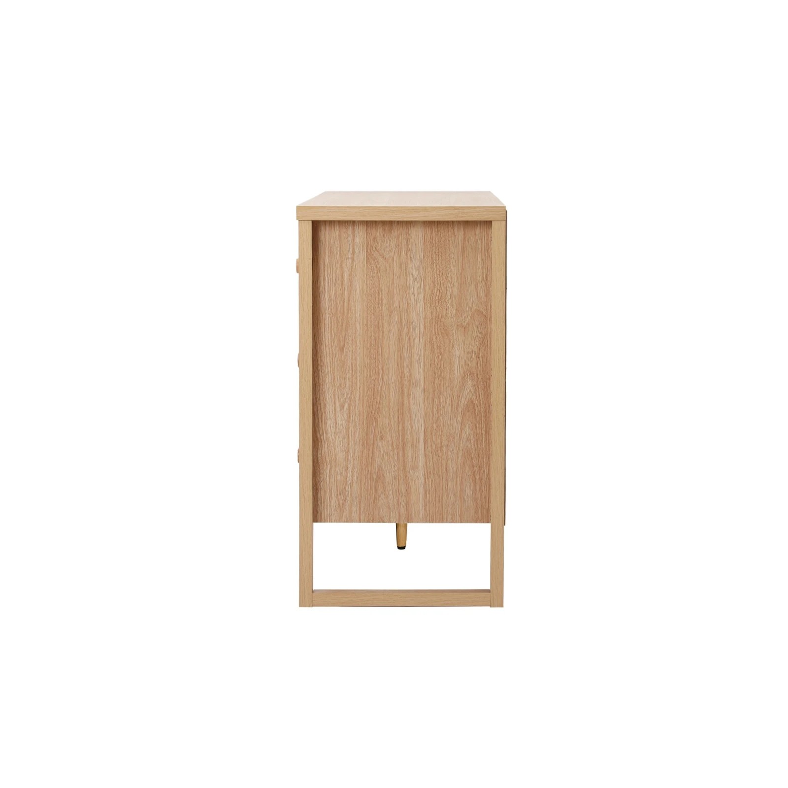 6 Oikiture 6 Chest of Drawers Dresser Lowboy Storage Desk Bedroom - Natural, 6 of 6