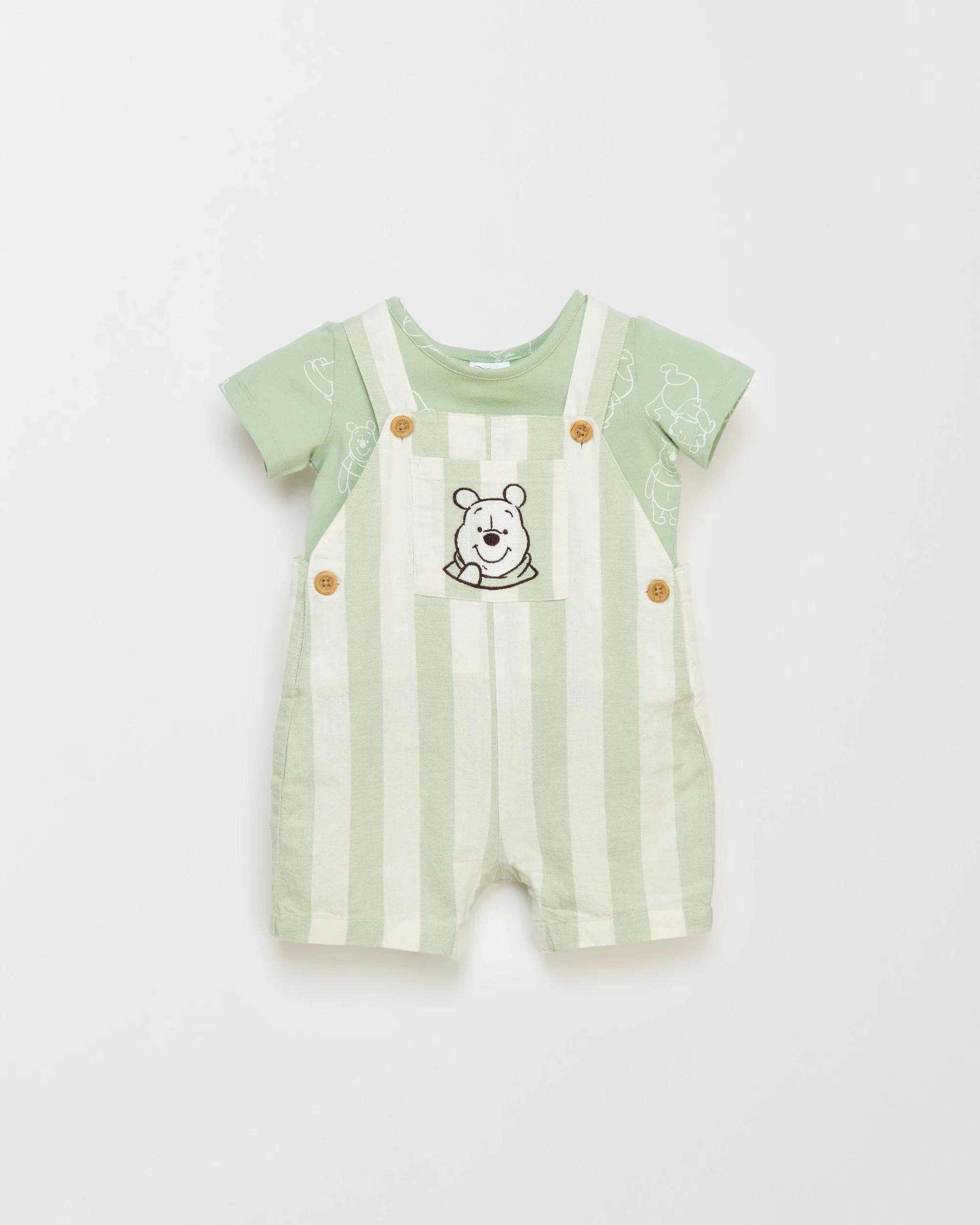 2 Disney Winnie The Pooh Baby Shortall Set WINNIE THE POOH, 2 of 3