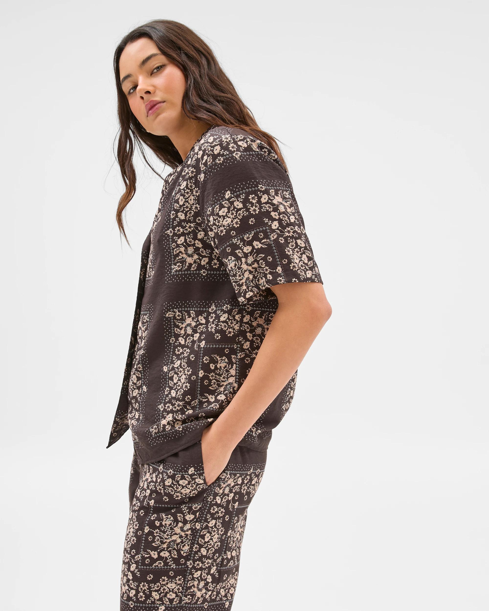 3 Short Sleeve Printed Shirt - Lily Loves SCARF PRINT, 3 of 7