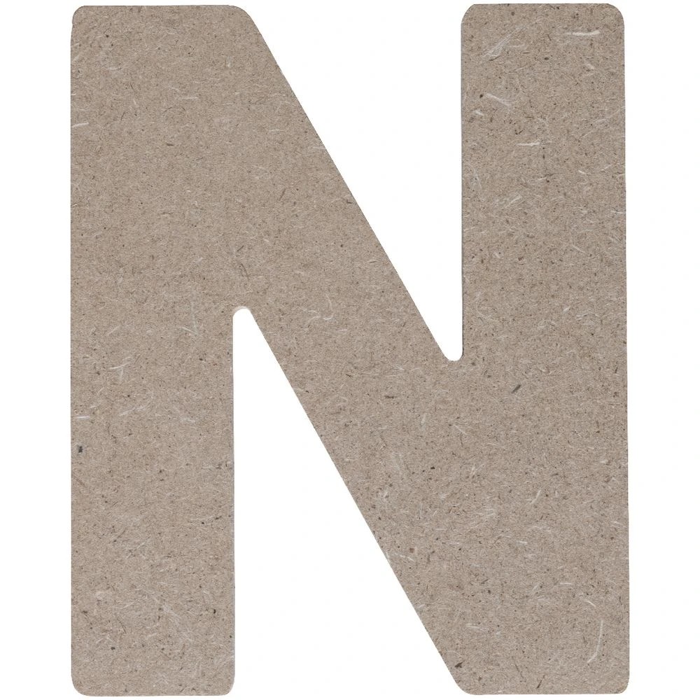 2 Born Wooden Alphabet Letter N 10cm, 2 of 3