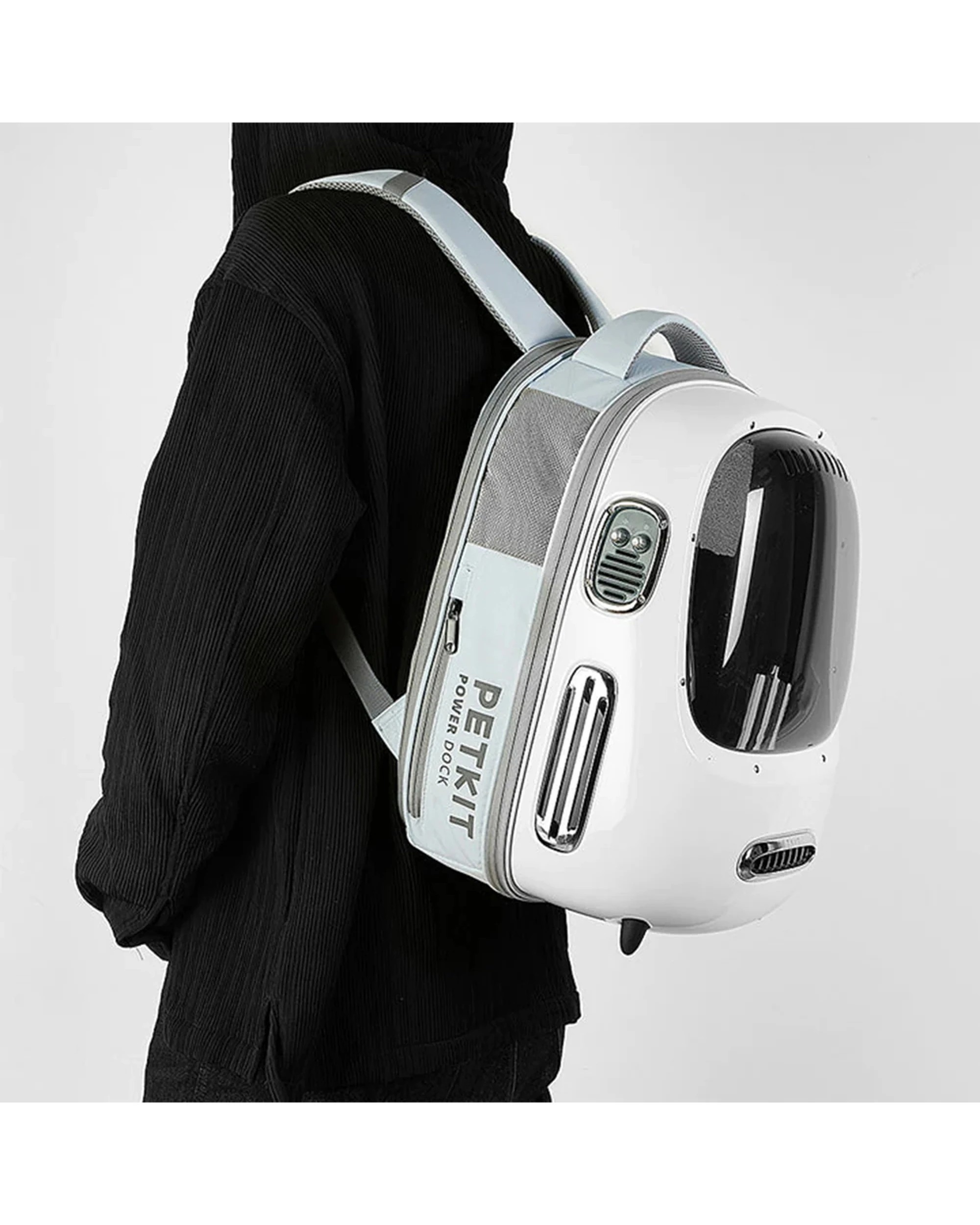 3 Petkit Breezy 2 Smart Cat 45cm Backpack Portable Carry Bag Creme - White, 3 of 3