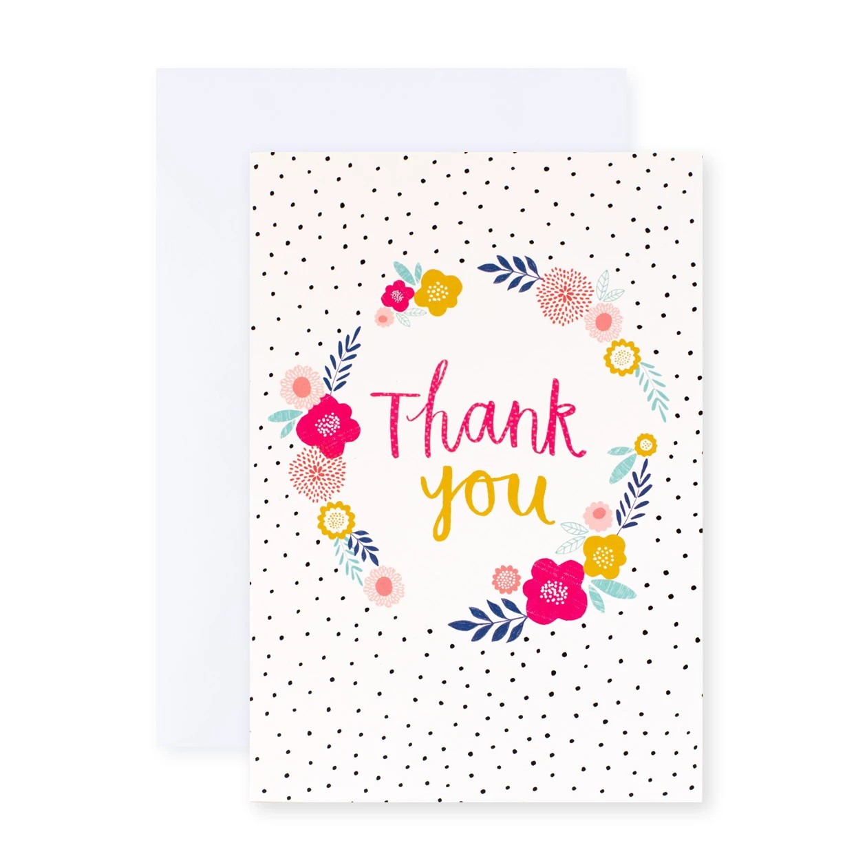 1 Creative Publishing from Hallmark Thank You Card -  Floral Wreath, 1 of 3