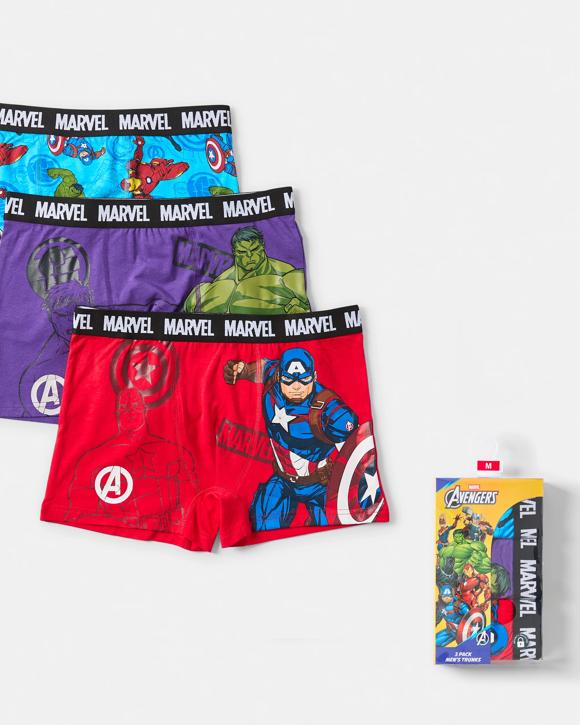 3 Pack Marvel License Trunks